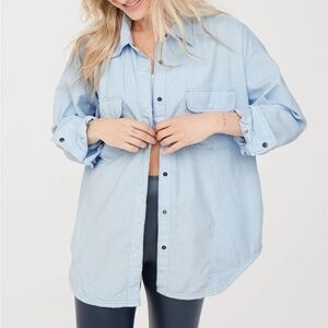 OFFLINE By Aerie Oversized Corduroy Button Up